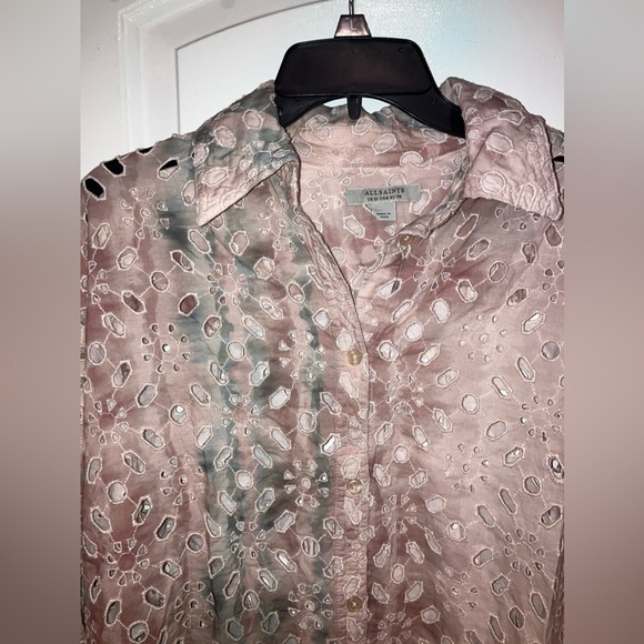 New! Allsaints Inez Marea Broiderie Shirt Dress 🤍 sz 6 - Picture 10 of 13